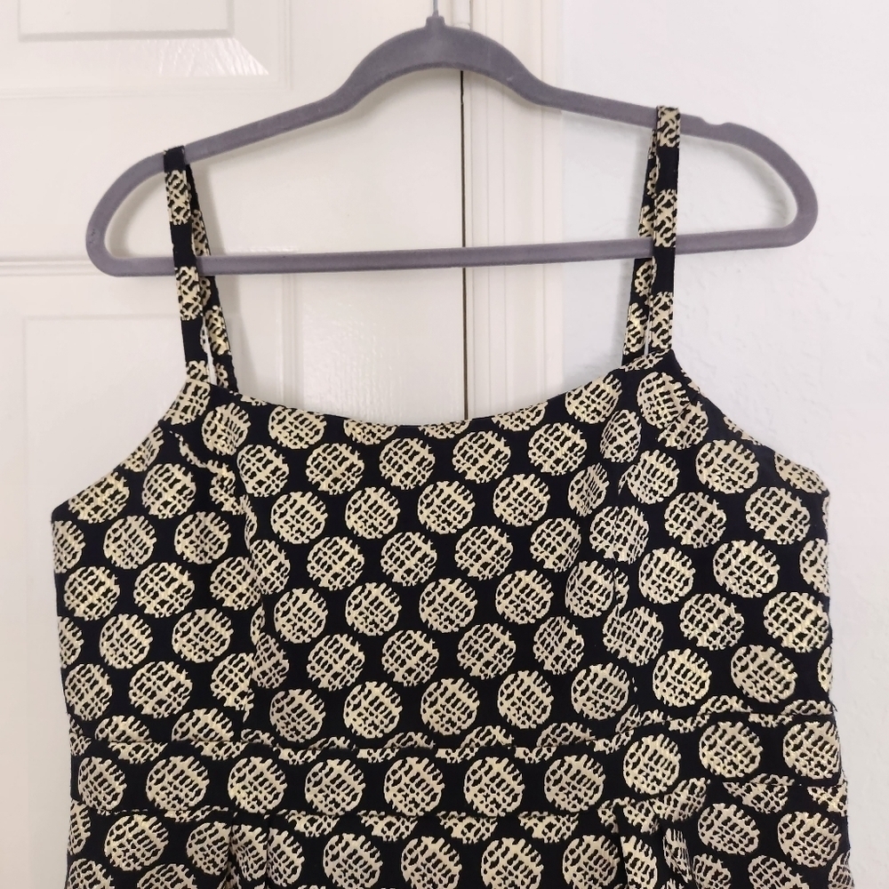 Limited Edition Gold and Black Sphagetti Strap Mini Dress. Sz 14 - Picture 2 of 13